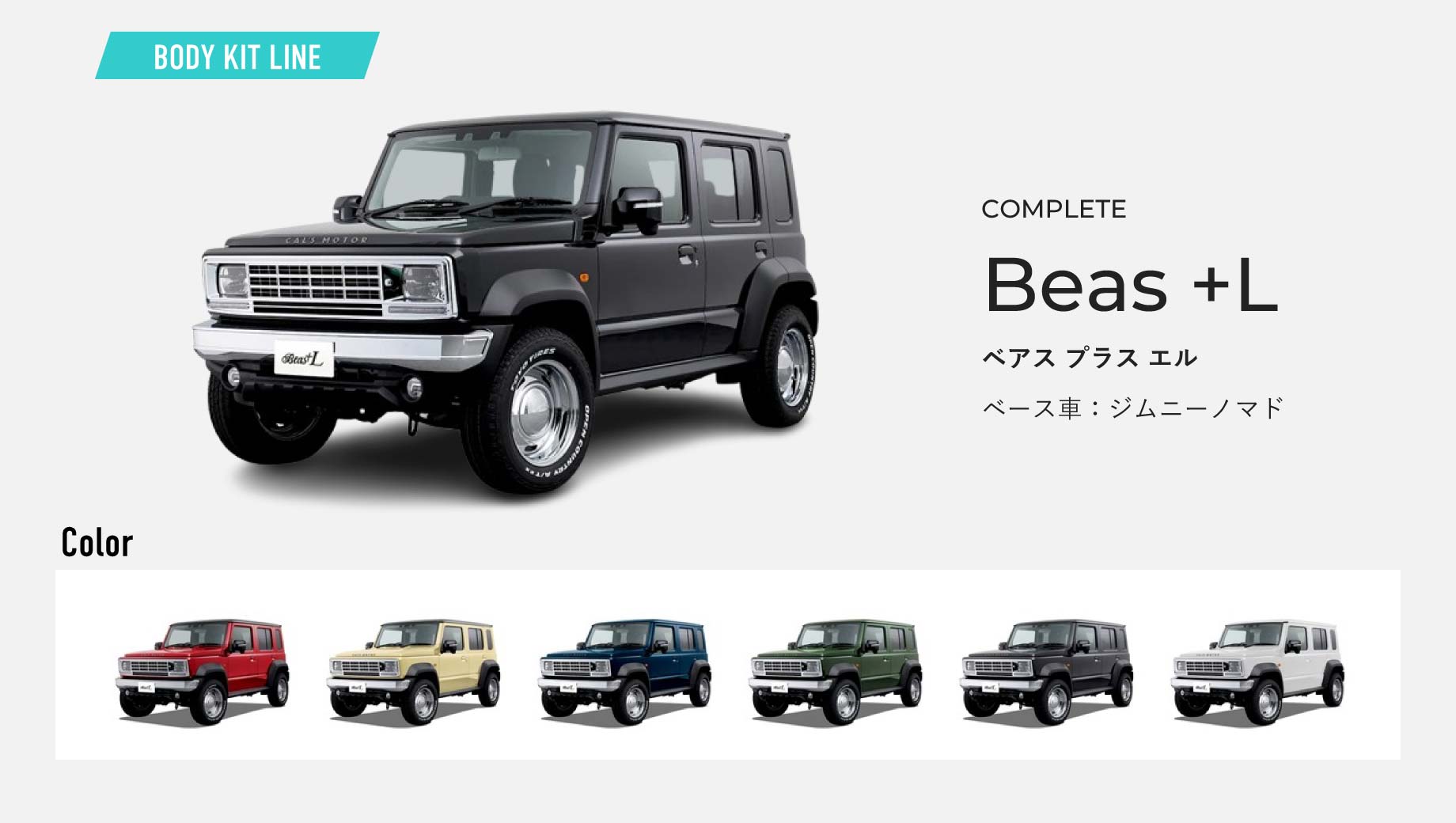 Beas +L。ベース車はジムニーノマド。