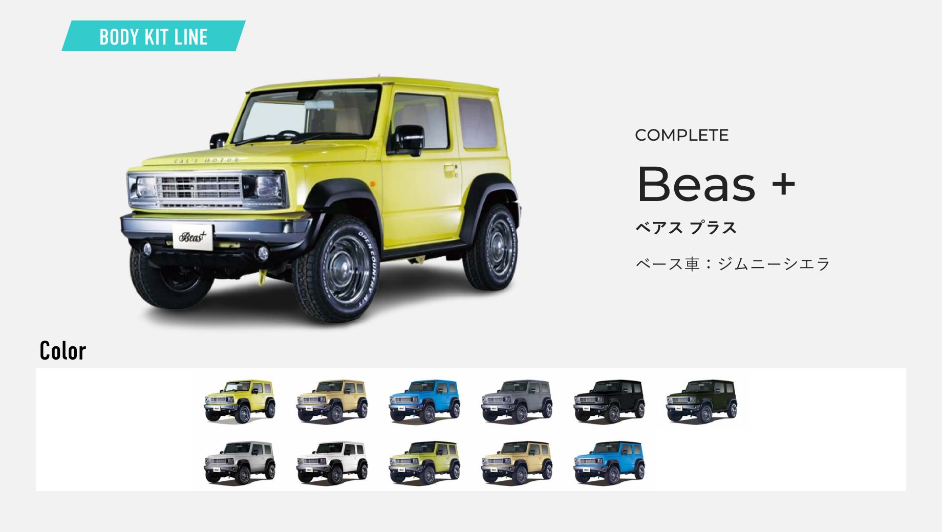 Beas +。ベース車はジムニーシエラ。