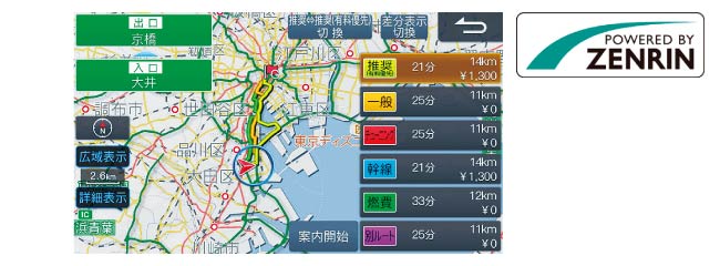 圧倒的な情報量から最適ルートを案内