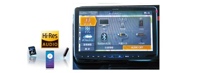 ハイレゾ音源を車内空間で楽しむアルパインサウンド